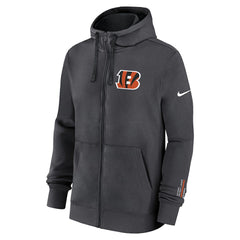 Cincinnati Bengals Primetime Club Full-Zip Hoodie Anthracite - Nike