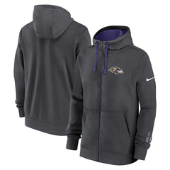Baltimore Ravens Primetime Club Full-Zip Hoodie Anthracite - Nike