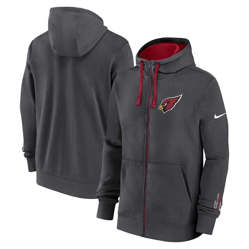Arizona Cardinals Primetime Club Full-Zip Hoodie Anthracite - Nike