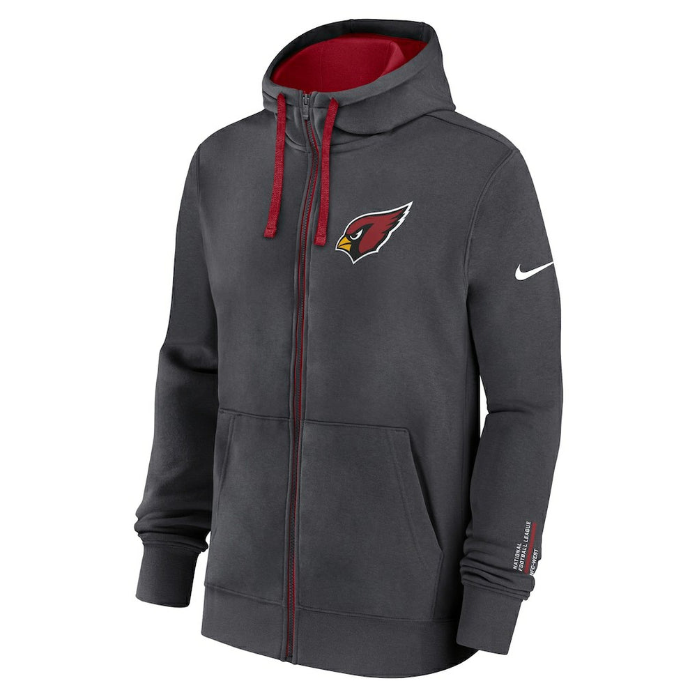 Arizona Cardinals Primetime Club Full-Zip Hoodie Anthracite - Nike