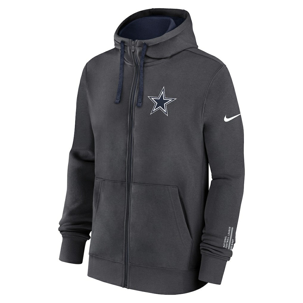 Dallas Cowboys Primetime Club Full-Zip Hoodie Anthracite - Nike