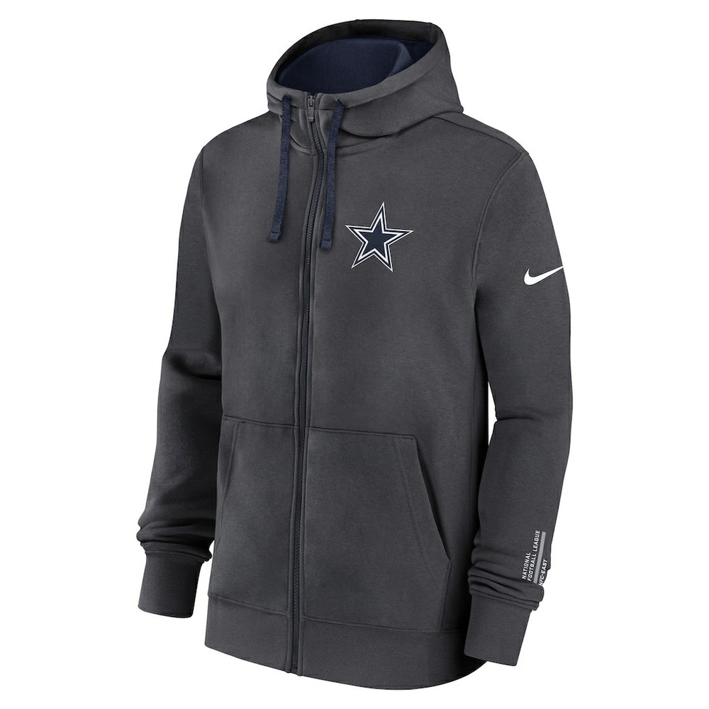 Dallas Cowboys Primetime Club Full-Zip Hoodie Anthracite - Nike