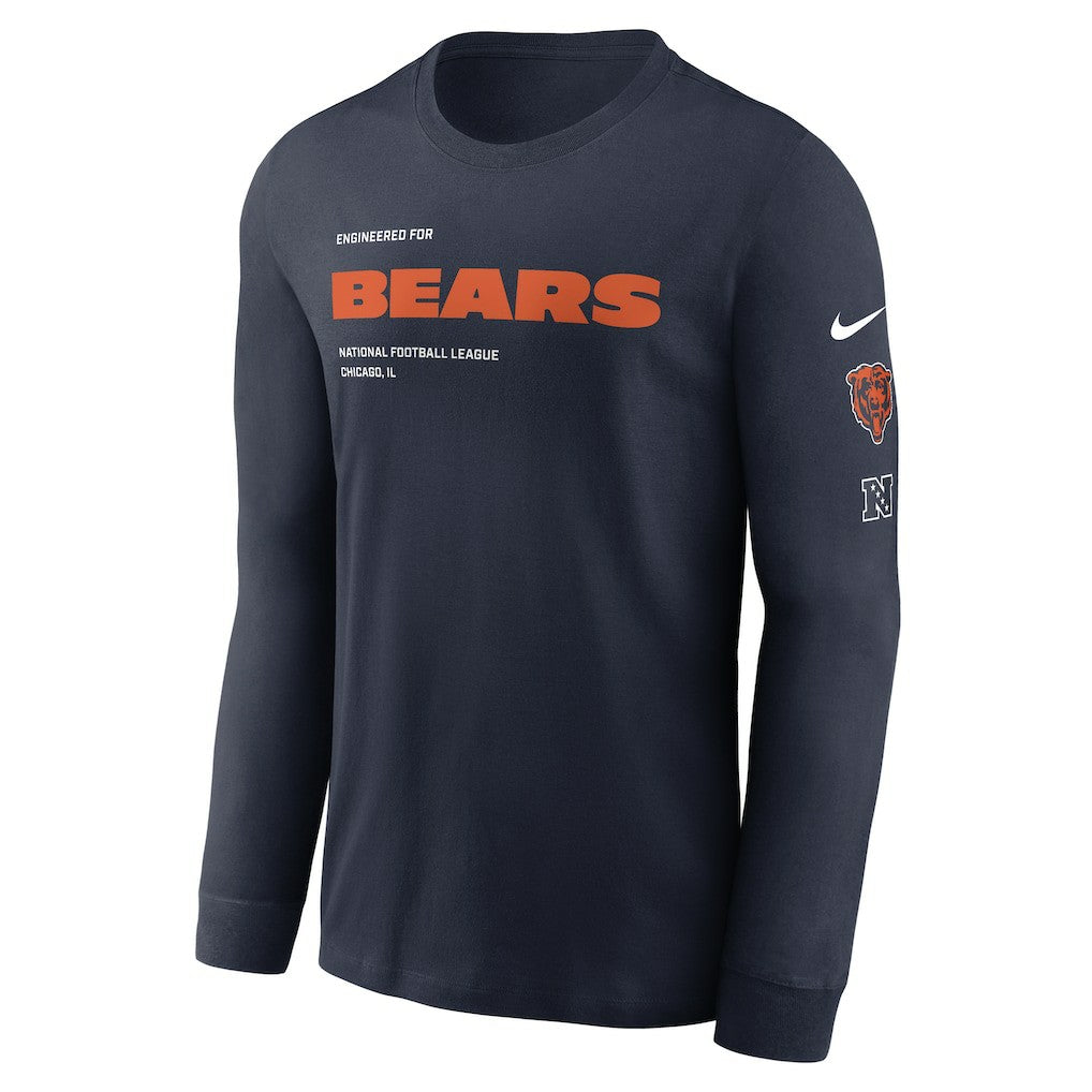 Chicago Bears Play to Win Essential Long Sleeve T-Shirt Navy - Nike