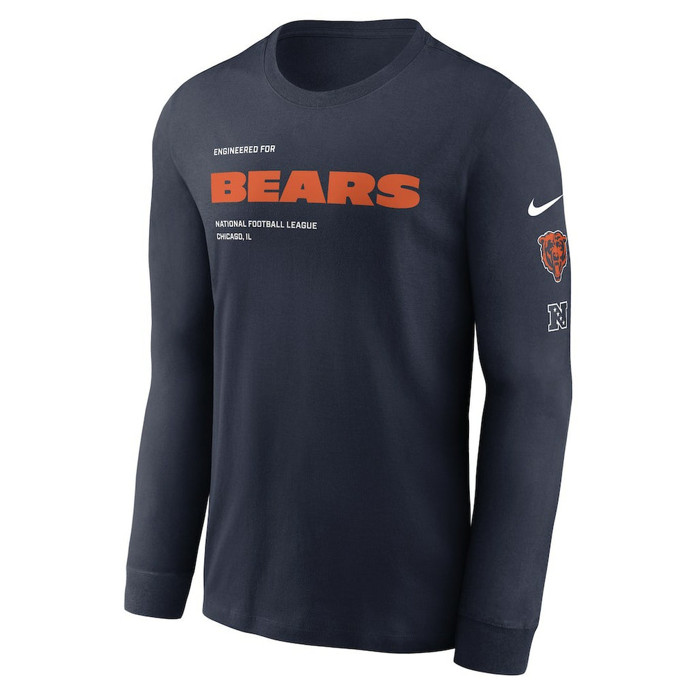 Chicago Bears Play to Win Essential Long Sleeve T-Shirt Navy - Nike