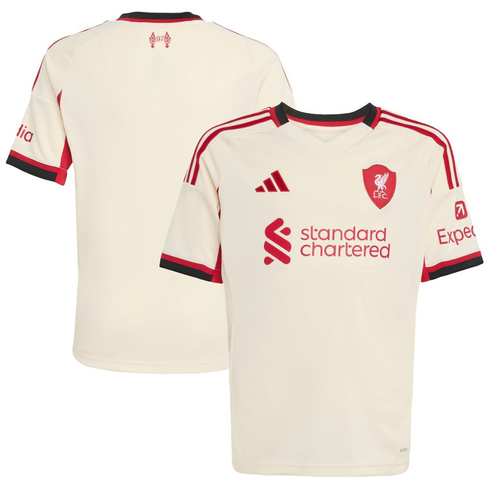 Adidas Liverpool Youth 2025/26 Away Replica Jerseys - White
