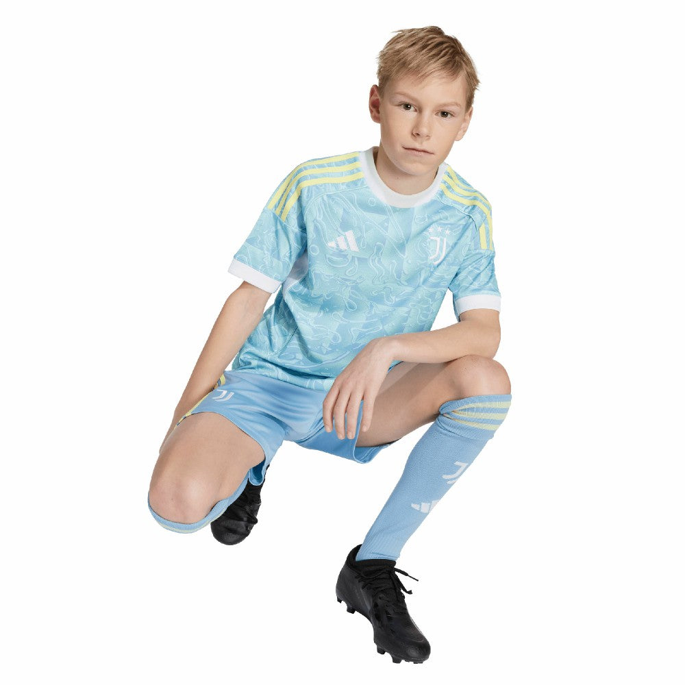 Adidas Juventus Youth 2025/26 Away Replica Jerseys - Blue