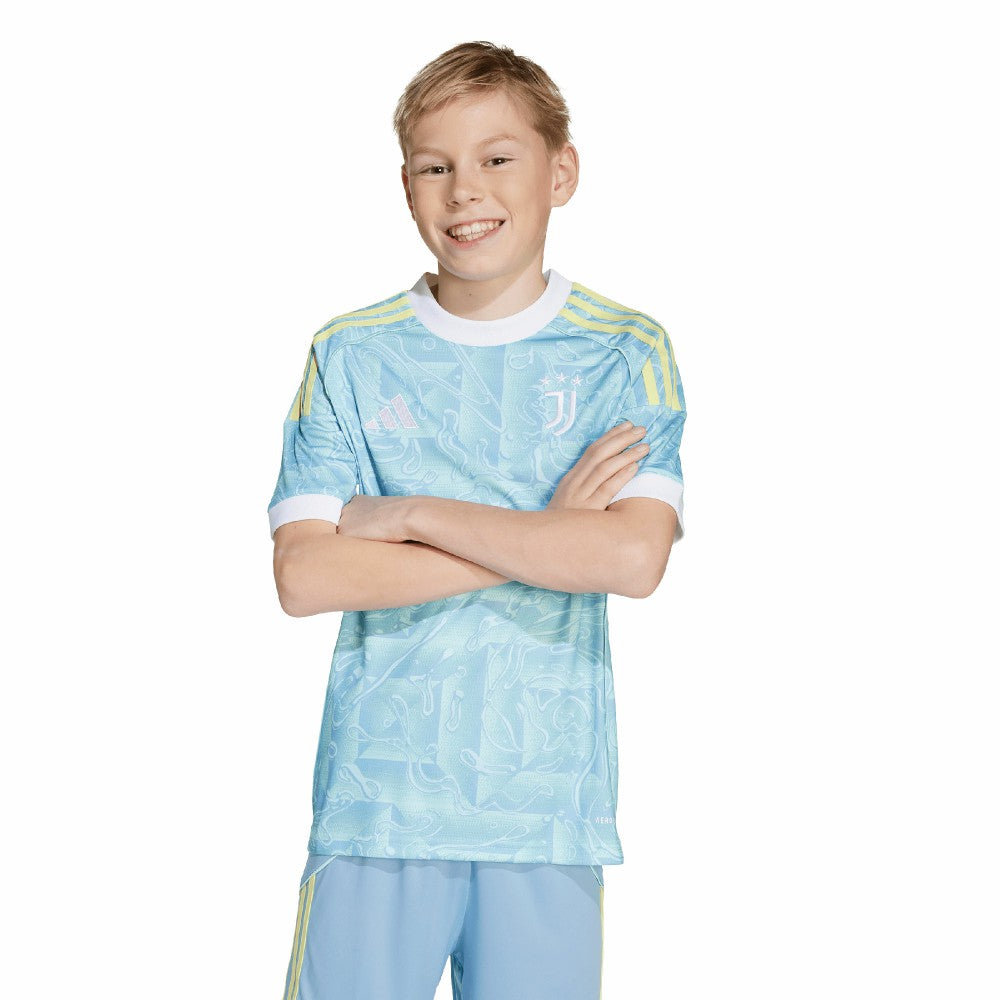 Adidas Juventus Youth 2025/26 Away Replica Jerseys - Blue