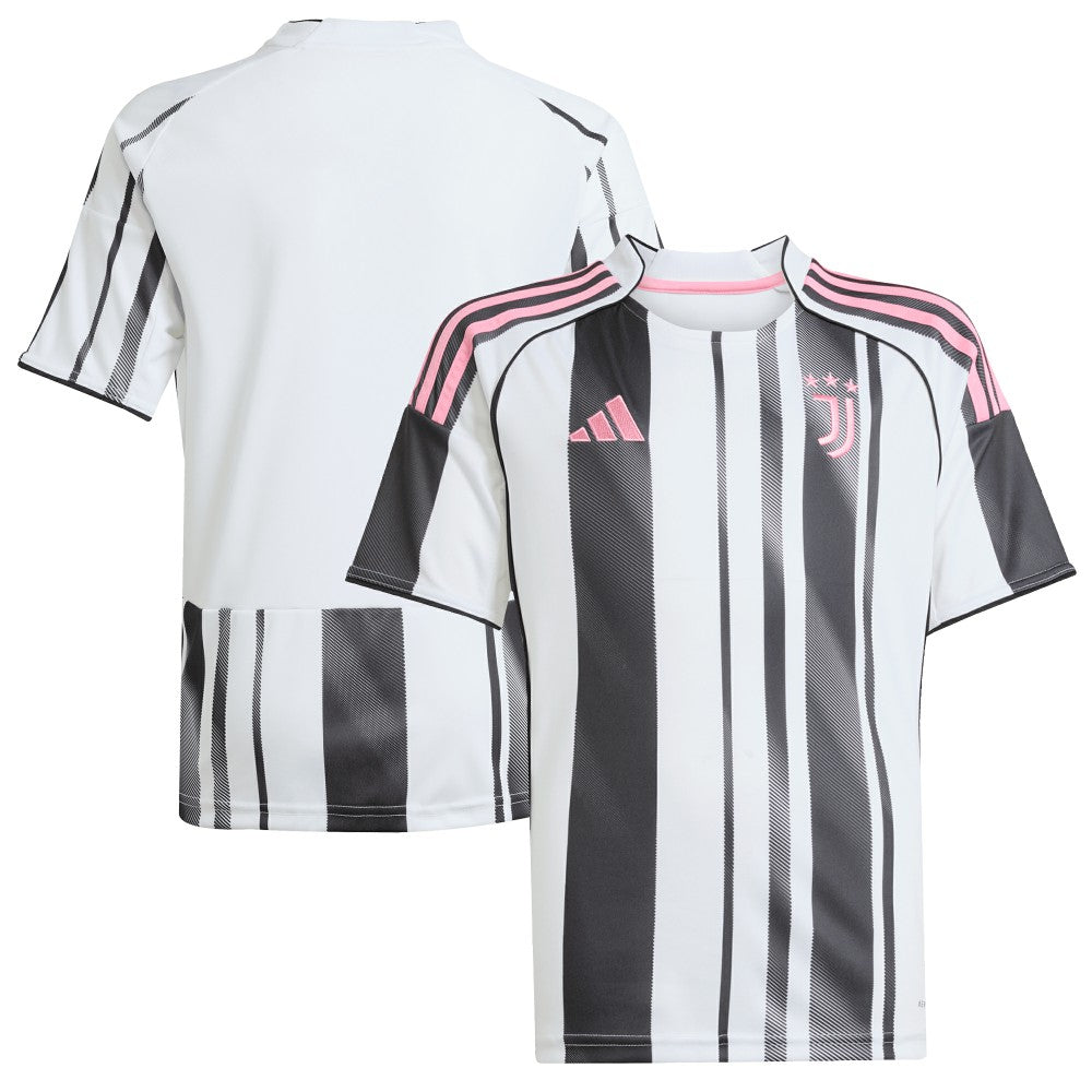 Adidas Juventus Youth 2025/26 Home Replica Jerseys - White
