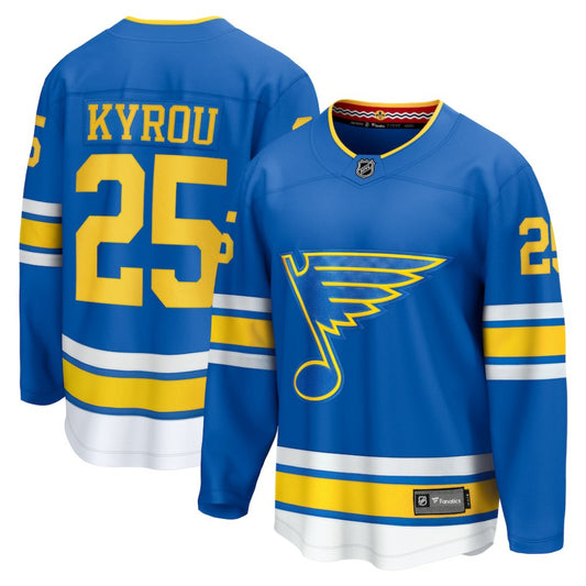 Jordan Kyrou St. Louis Blues Fanatics Home Breakaway Player Jersey - Blue | NHL Jerseys