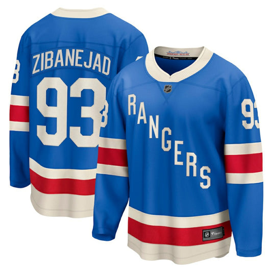 Mika Zibanejad New York Rangers Fanatics Centennial Breakaway Jersey - Blue | NHL Jerseys