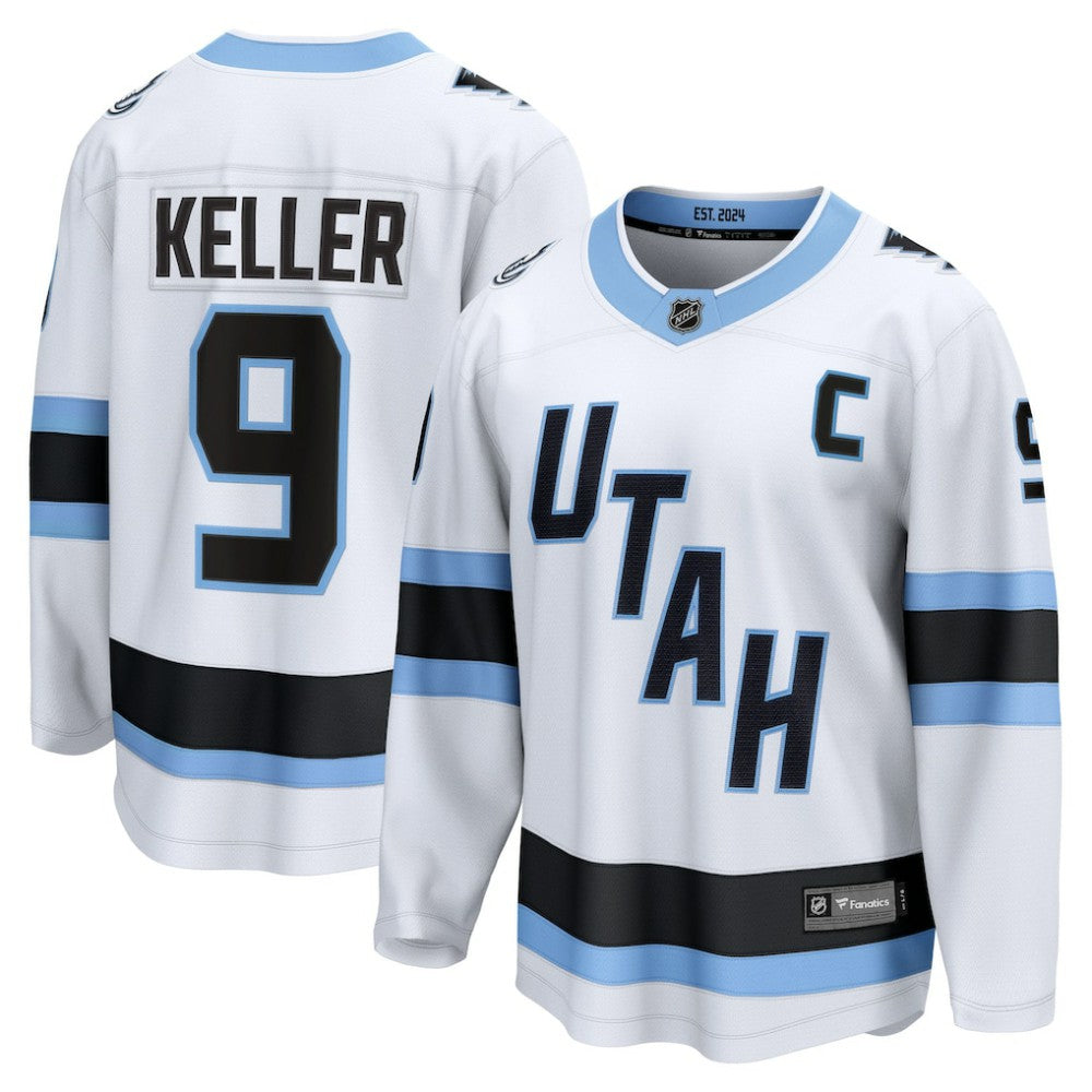 Clayton Keller Utah Mammoth Fanatics Away Breakaway Player Jersey - White | NHL Jerseys
