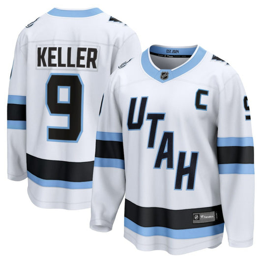 Clayton Keller Utah Mammoth Fanatics Away Breakaway Player Jersey - White | NHL Jerseys