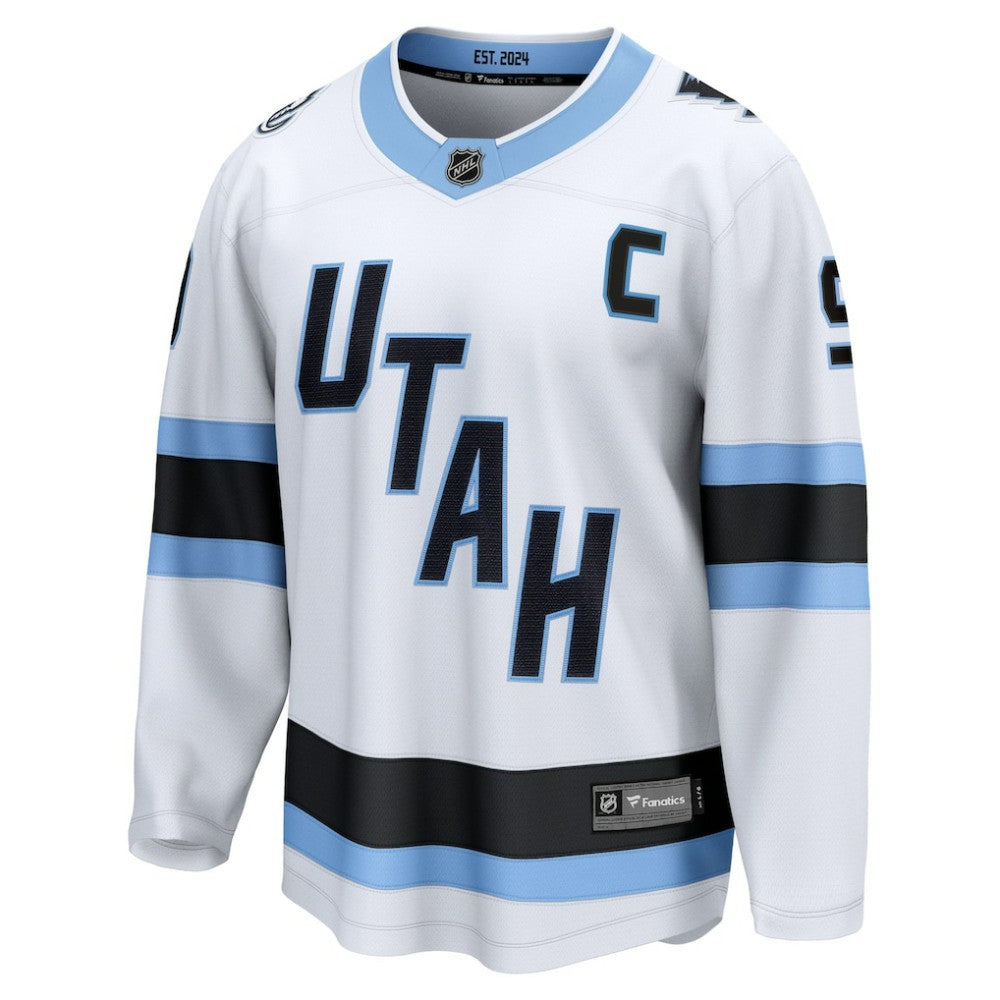 Clayton Keller Utah Mammoth Fanatics Away Breakaway Player Jersey - White | NHL Jerseys