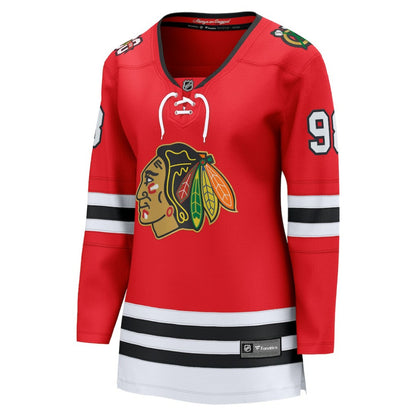 Connor Bedard Chicago Blackhawks Fanatics Women's Centennial Breakaway Player Jersey - Red | NHL Jerseys