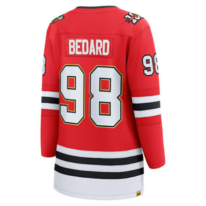 Connor Bedard Chicago Blackhawks Fanatics Women's Centennial Breakaway Player Jersey - Red | NHL Jerseys