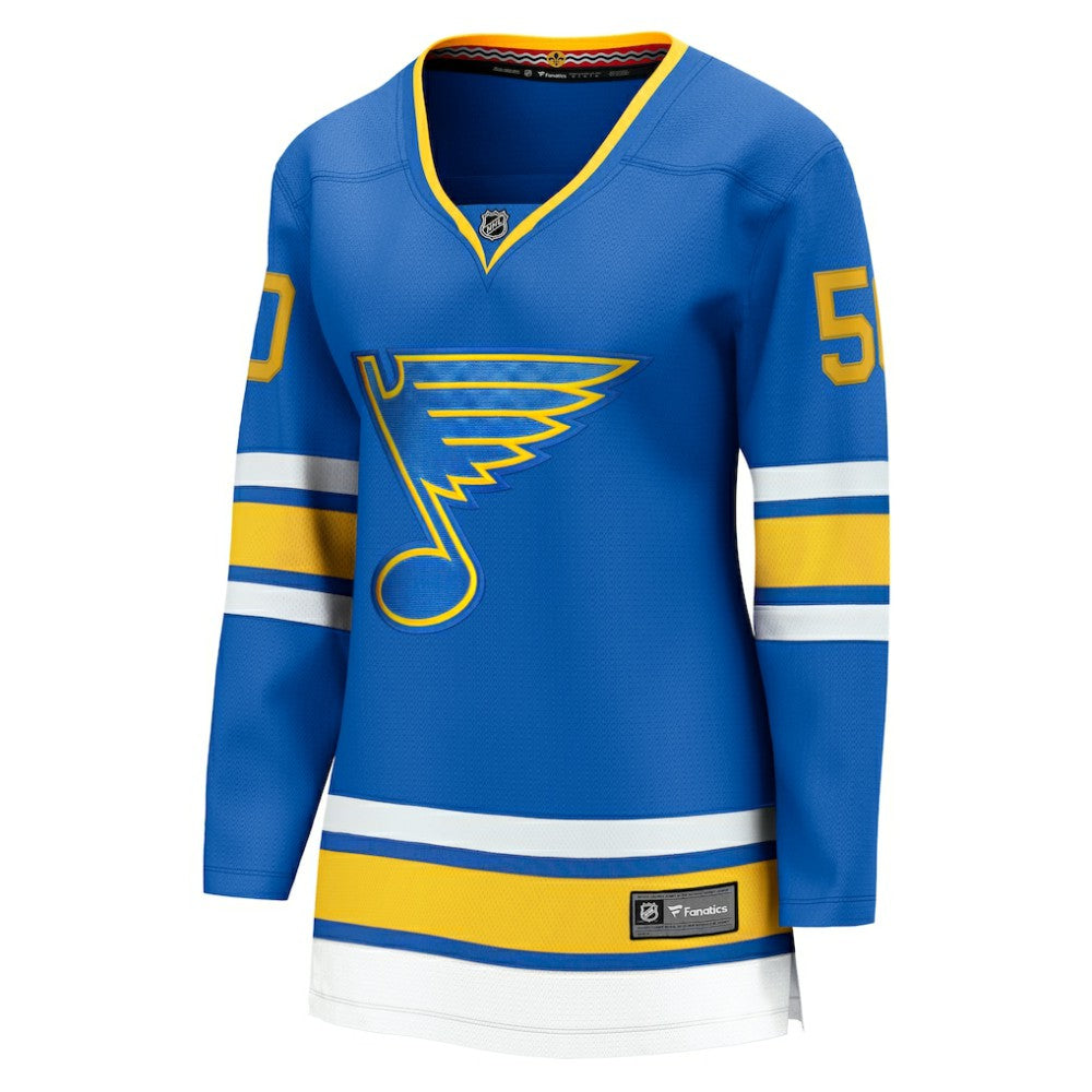 Jordan Binnington St. Louis Blues Fanatics Women's Home Breakaway Player Jersey - Blue | NHL Jerseys