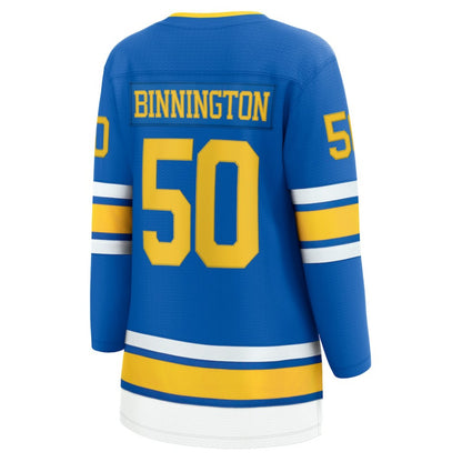 Jordan Binnington St. Louis Blues Fanatics Women's Home Breakaway Player Jersey - Blue | NHL Jerseys