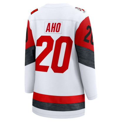 Sebastian Aho Carolina Hurricanes Fanatics Women's Away Breakaway Jersey - White | NHL Jerseys