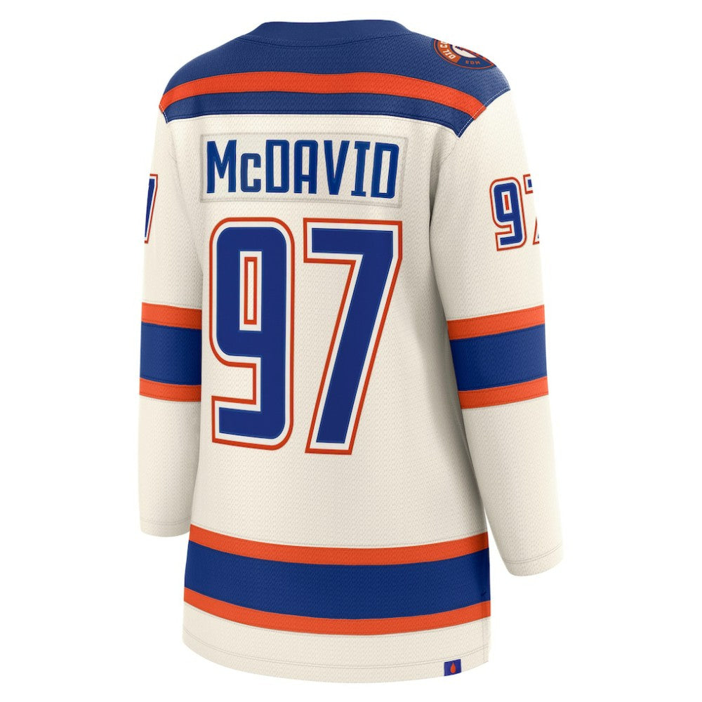 Connor McDavid Edmonton Oilers Fanatics Women's Alternate Breakaway Jersey - Light Beige | NHL Jerseys