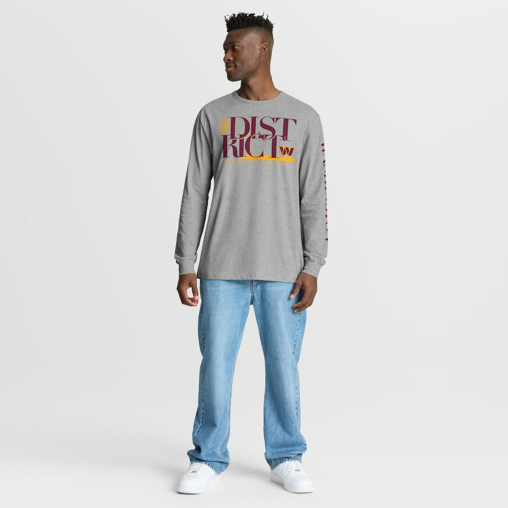 Washington Commanders Hometown Sweep Legacy Long Sleeve T-Shirt Heather Gray - Fanatics