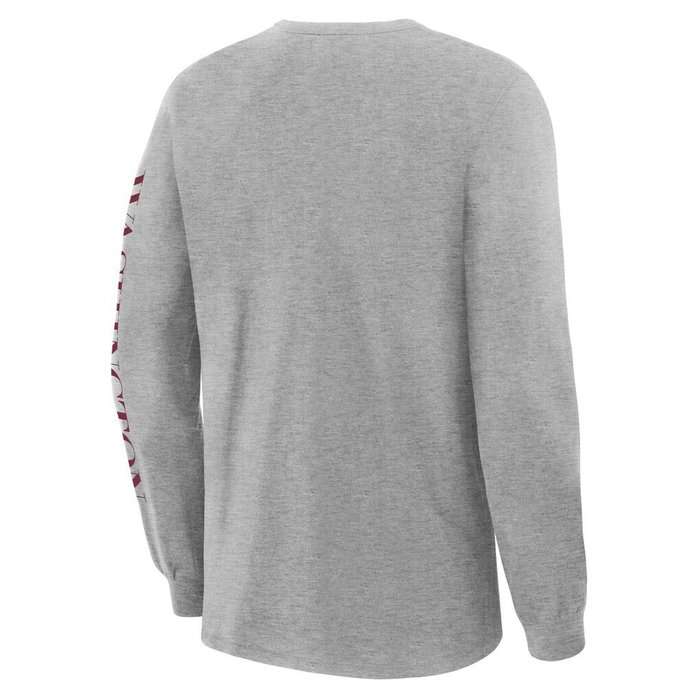 Washington Commanders Hometown Sweep Legacy Long Sleeve T-Shirt Heather Gray - Fanatics
