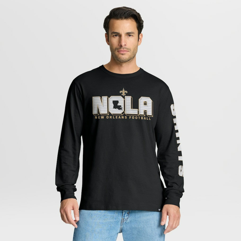 New Orleans Saints Hometown Sweep Legacy Long Sleeve T-Shirt Black - Fanatics