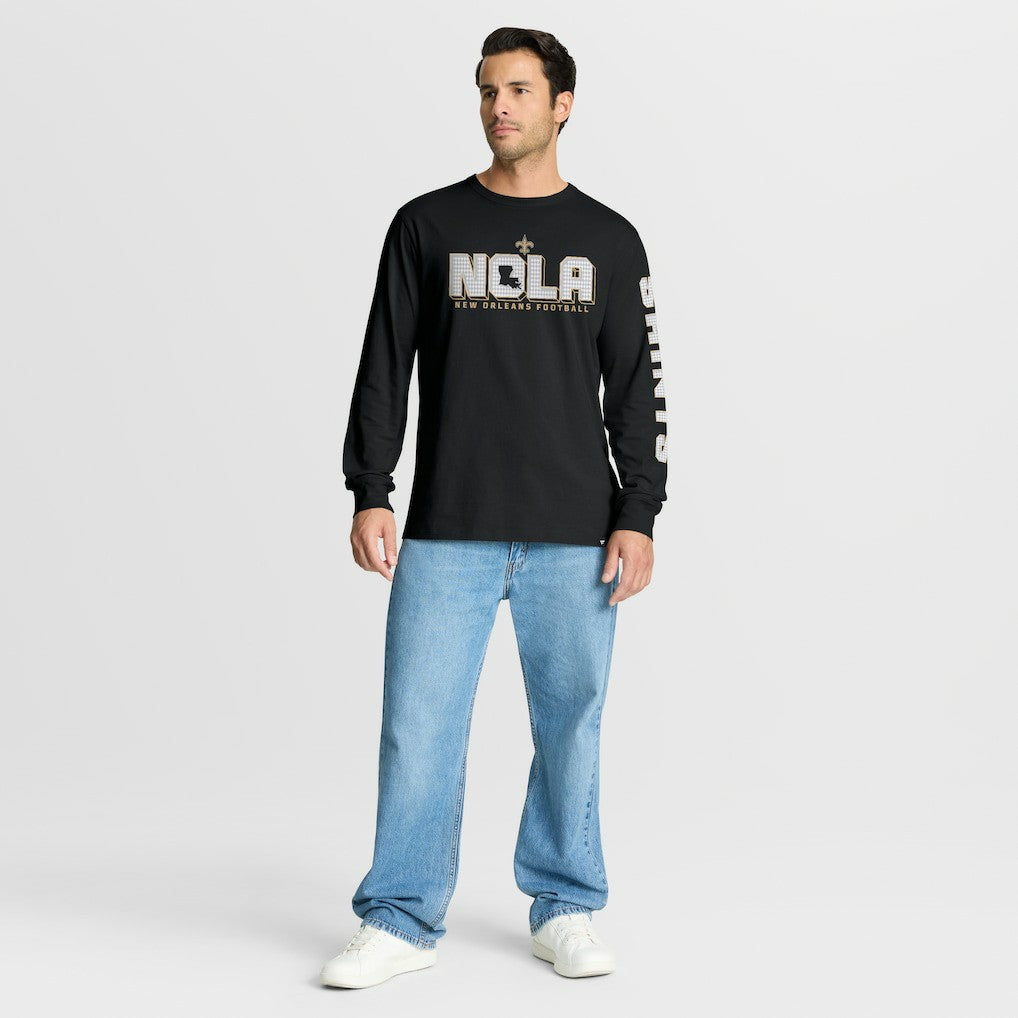 New Orleans Saints Hometown Sweep Legacy Long Sleeve T-Shirt Black - Fanatics