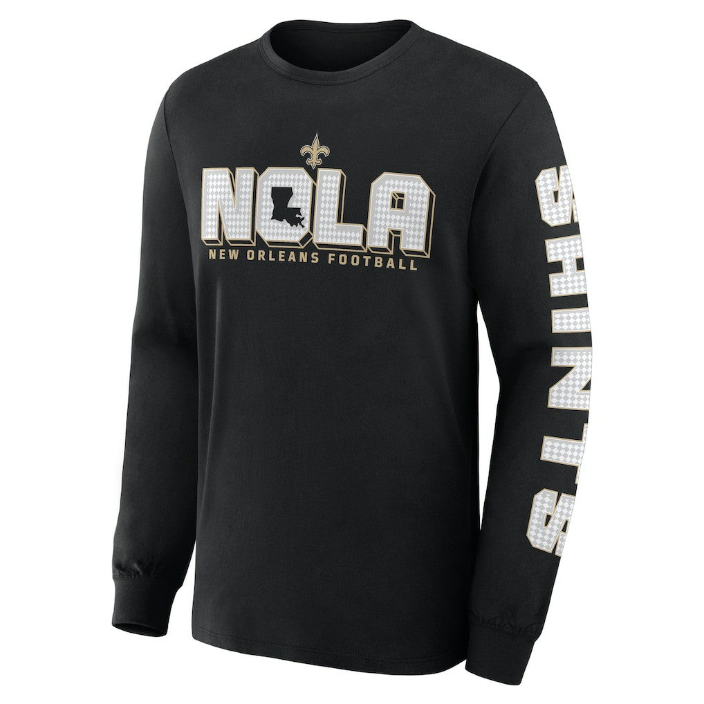 New Orleans Saints Hometown Sweep Legacy Long Sleeve T-Shirt Black - Fanatics