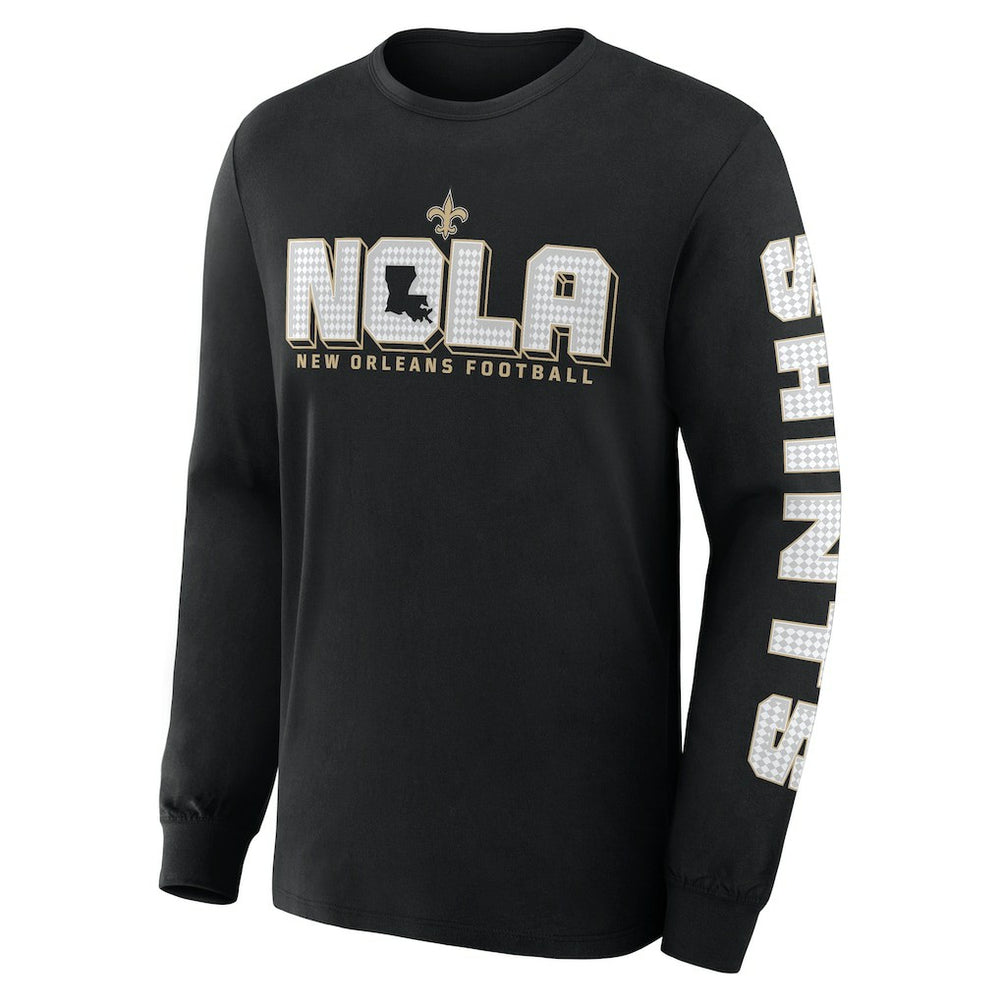 New Orleans Saints Hometown Sweep Legacy Long Sleeve T-Shirt Black - Fanatics