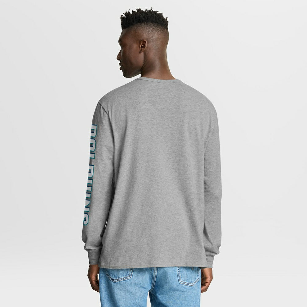 Miami Dolphins Hometown Sweep Legacy Long Sleeve T-Shirt Heather Gray - Fanatics