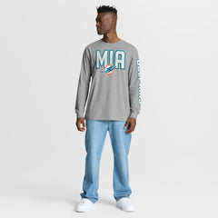 Miami Dolphins Hometown Sweep Legacy Long Sleeve T-Shirt Heather Gray - Fanatics