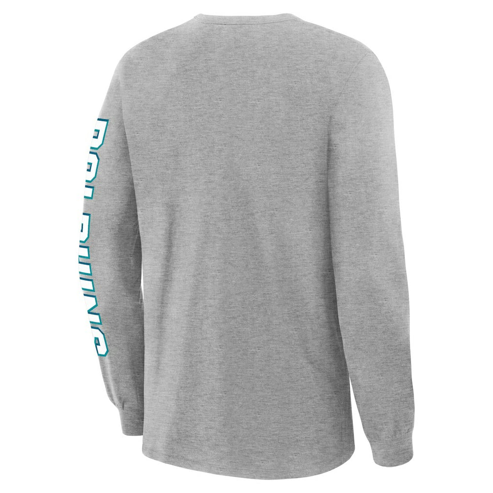 Miami Dolphins Hometown Sweep Legacy Long Sleeve T-Shirt Heather Gray - Fanatics