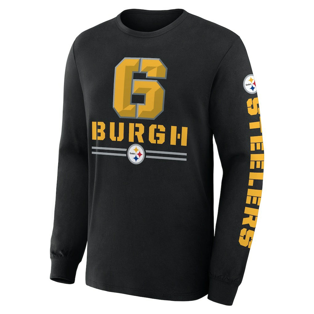 Pittsburgh Steelers Hometown Sweep Legacy Long Sleeve T-Shirt Black - Fanatics