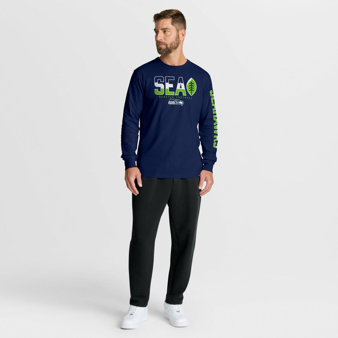 Seattle Seahawks Hometown Sweep Legacy Long Sleeve T-Shirt College Navy - Fanatics