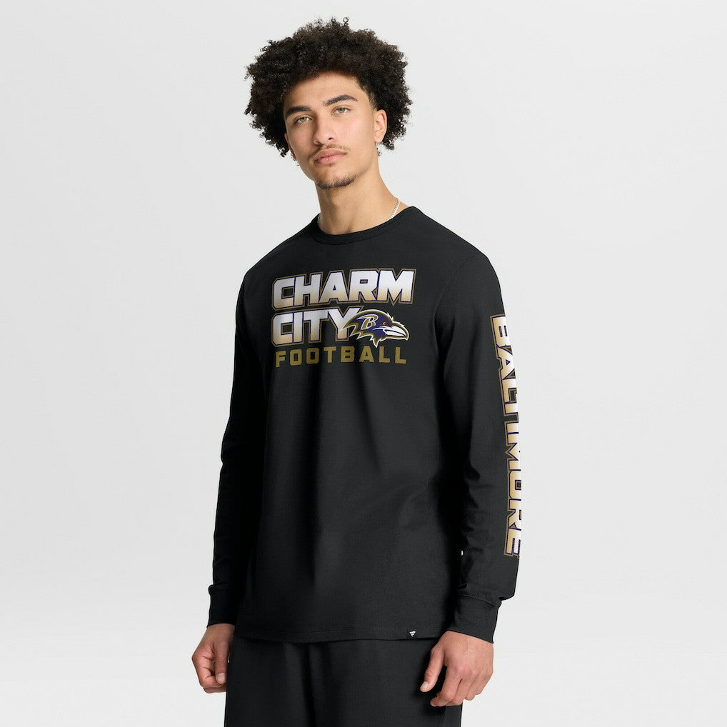 Baltimore Ravens Hometown Sweep Legacy Long Sleeve T-Shirt Black - Fanatics
