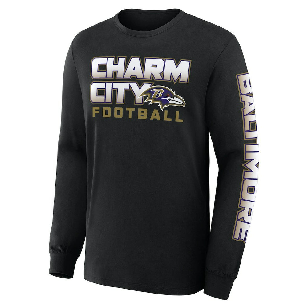 Baltimore Ravens Hometown Sweep Legacy Long Sleeve T-Shirt Black - Fanatics