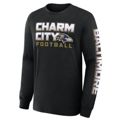 Baltimore Ravens Hometown Sweep Legacy Long Sleeve T-Shirt Black - Fanatics