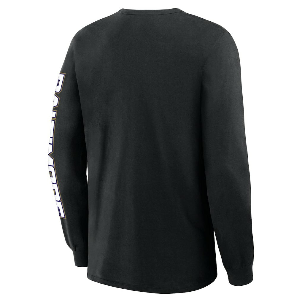 Baltimore Ravens Hometown Sweep Legacy Long Sleeve T-Shirt Black - Fanatics