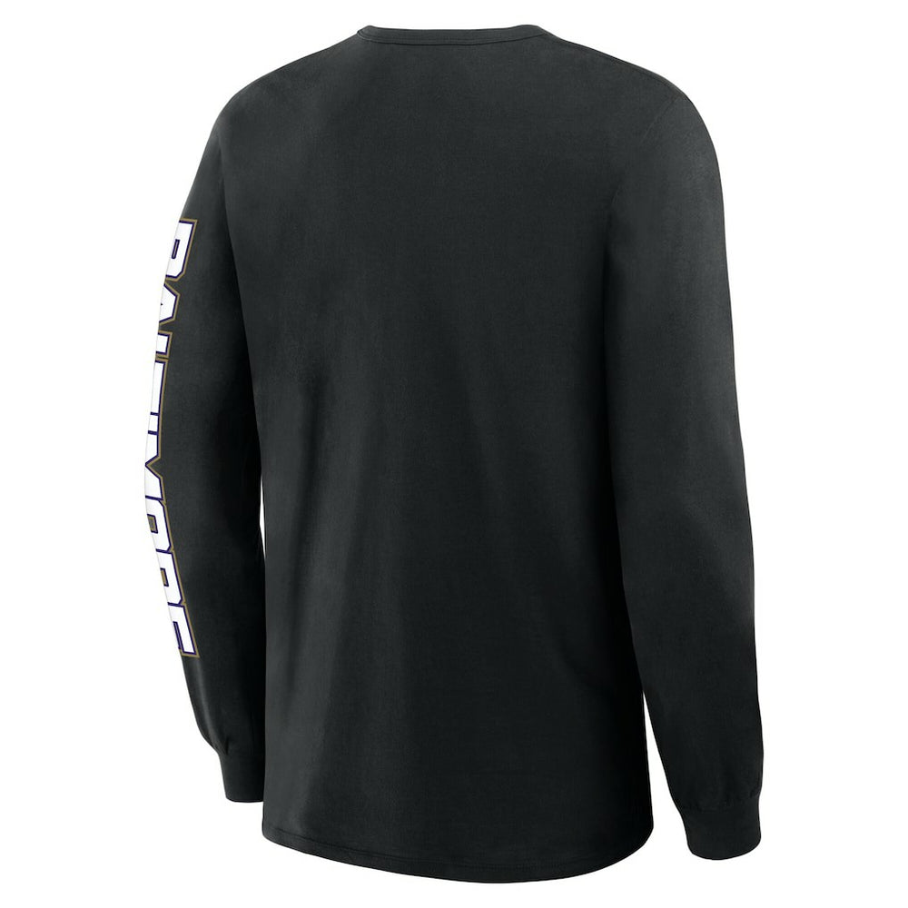 Baltimore Ravens Hometown Sweep Legacy Long Sleeve T-Shirt Black - Fanatics