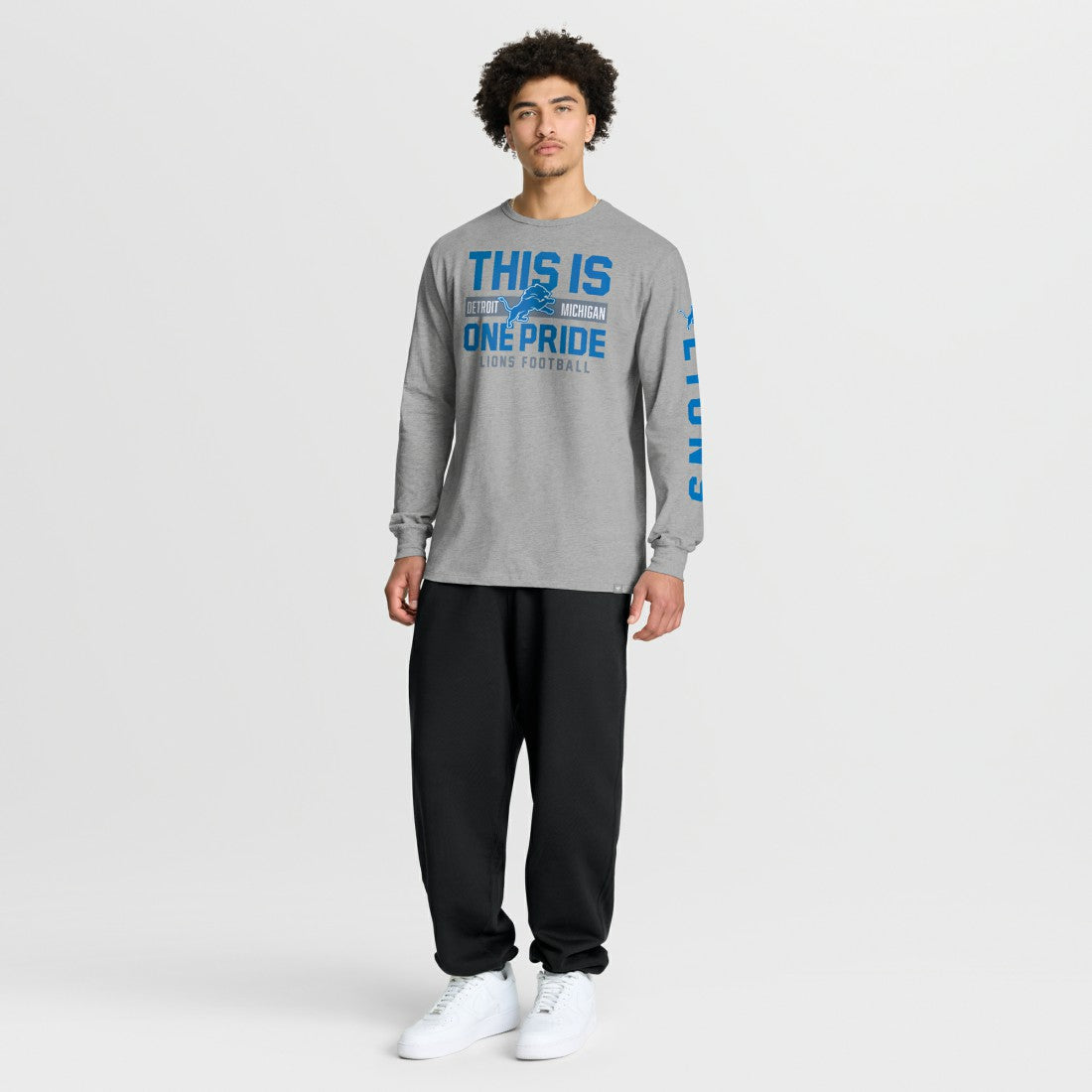 Detroit Lions Hometown Sweep Legacy Long Sleeve T-Shirt Heather Gray - Fanatics