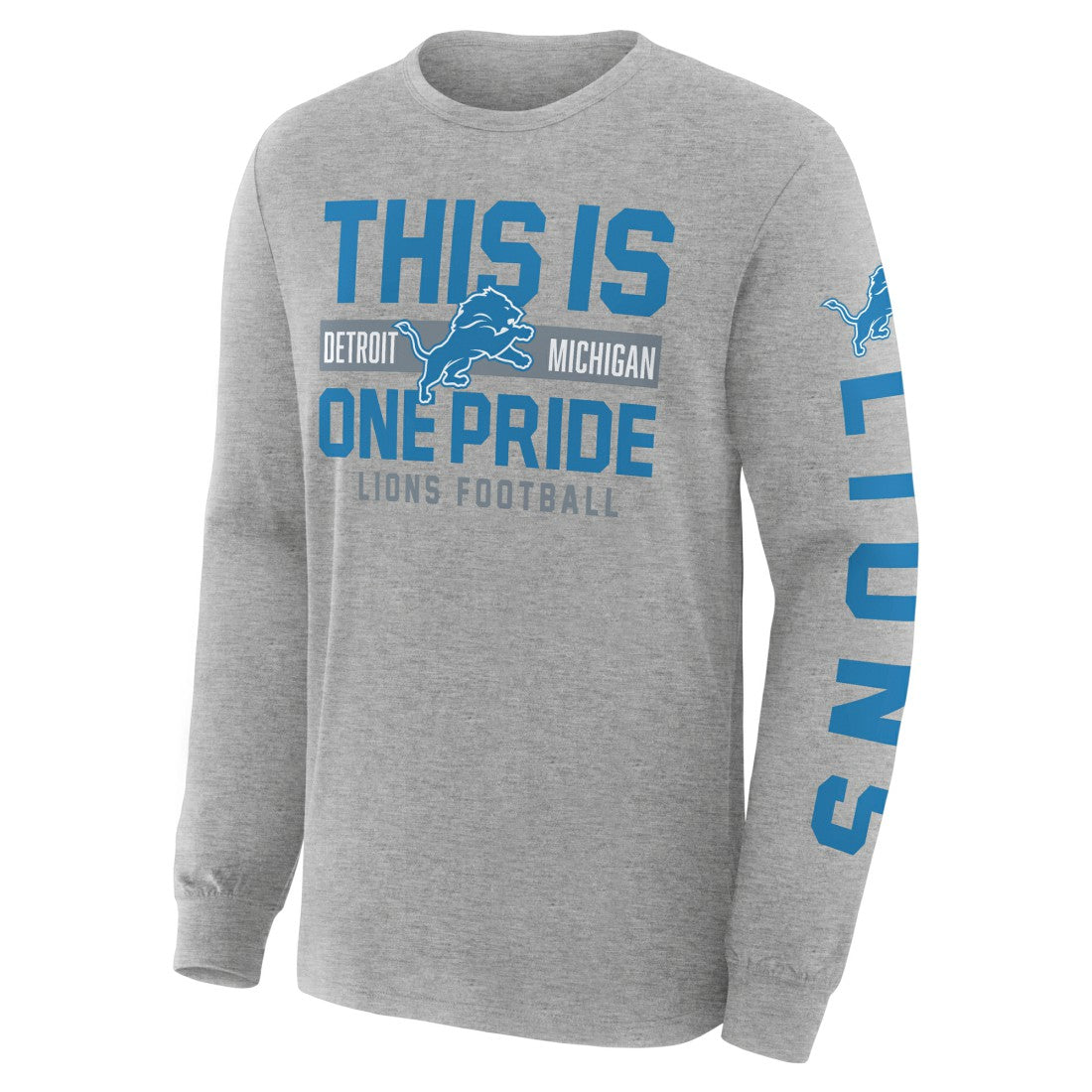 Detroit Lions Hometown Sweep Legacy Long Sleeve T-Shirt Heather Gray - Fanatics