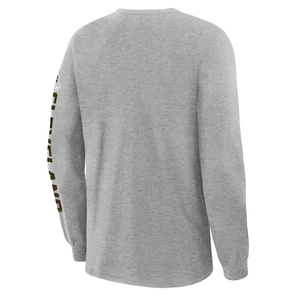 Cleveland Browns Hometown Sweep Legacy Long Sleeve T-Shirt Heather Gray - Fanatics