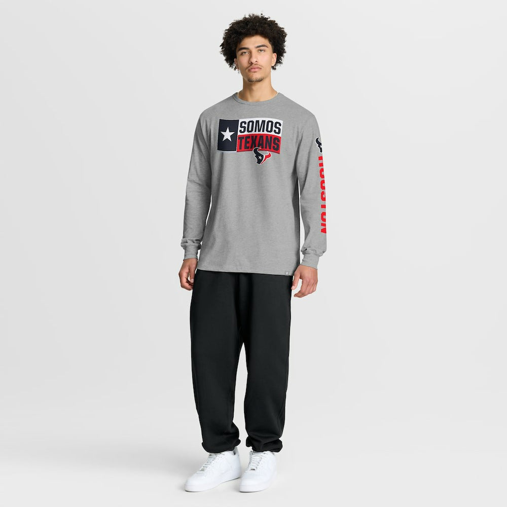 Houston Texans Hometown Sweep Legacy Long Sleeve T-Shirt Heather Gray - Fanatics