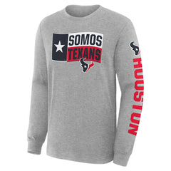 Houston Texans Hometown Sweep Legacy Long Sleeve T-Shirt Heather Gray - Fanatics