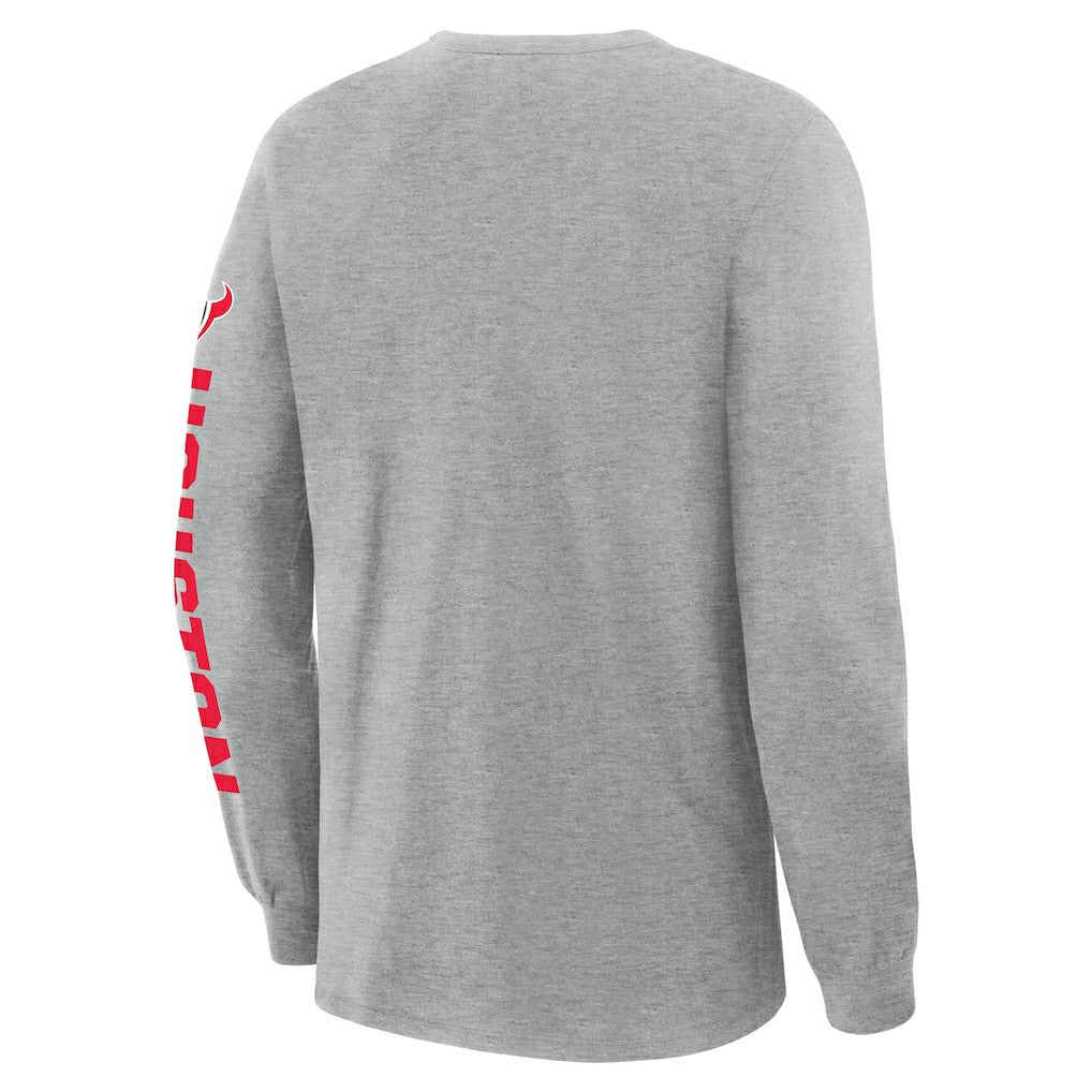 Houston Texans Hometown Sweep Legacy Long Sleeve T-Shirt Heather Gray - Fanatics