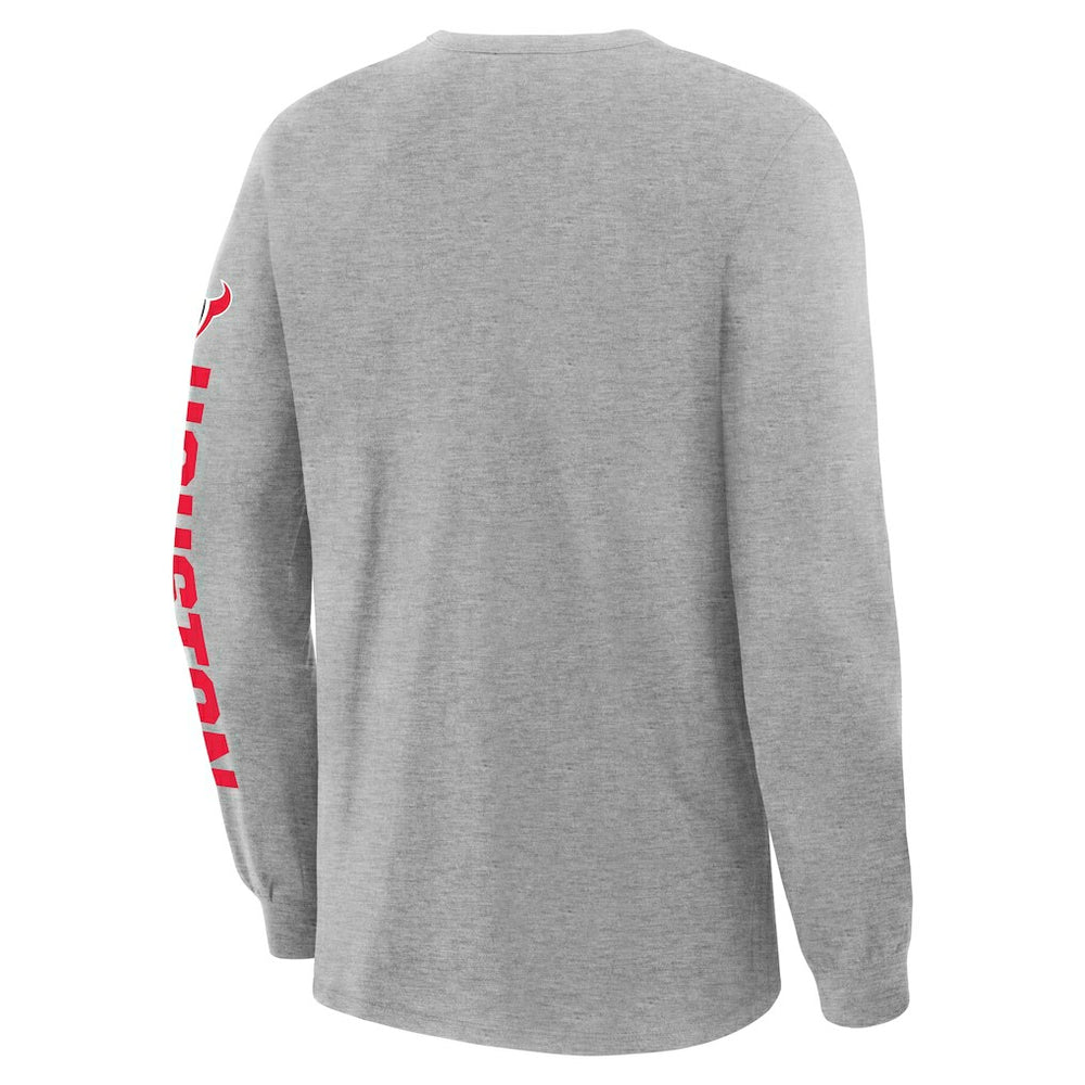 Houston Texans Hometown Sweep Legacy Long Sleeve T-Shirt Heather Gray - Fanatics