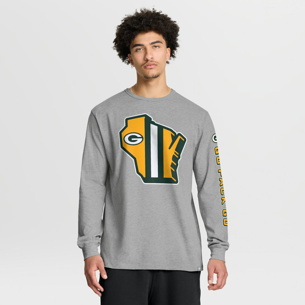 Green Bay Packers Hometown Sweep Legacy Long Sleeve T-Shirt Heather Gray - Fanatics