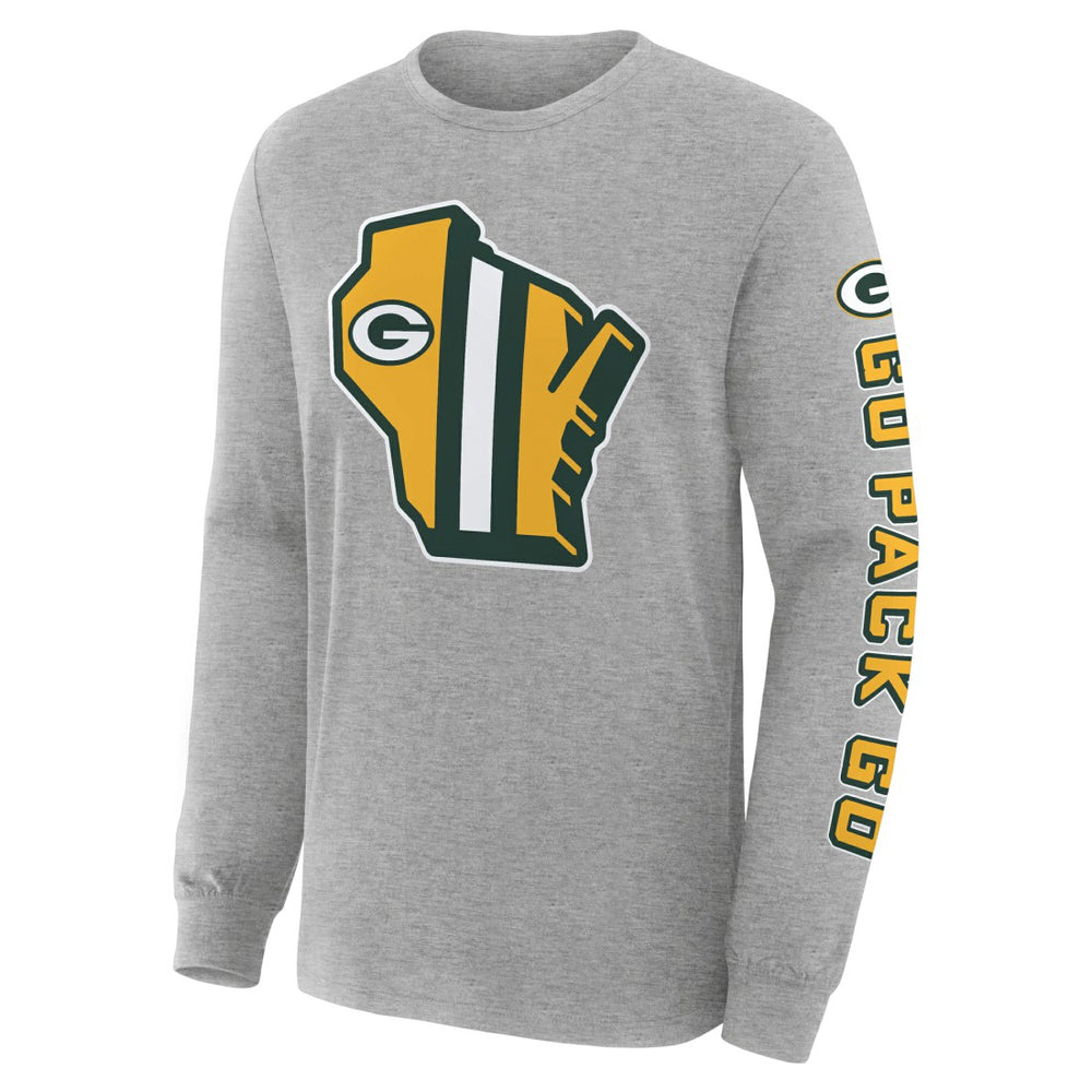 Green Bay Packers Hometown Sweep Legacy Long Sleeve T-Shirt Heather Gray - Fanatics