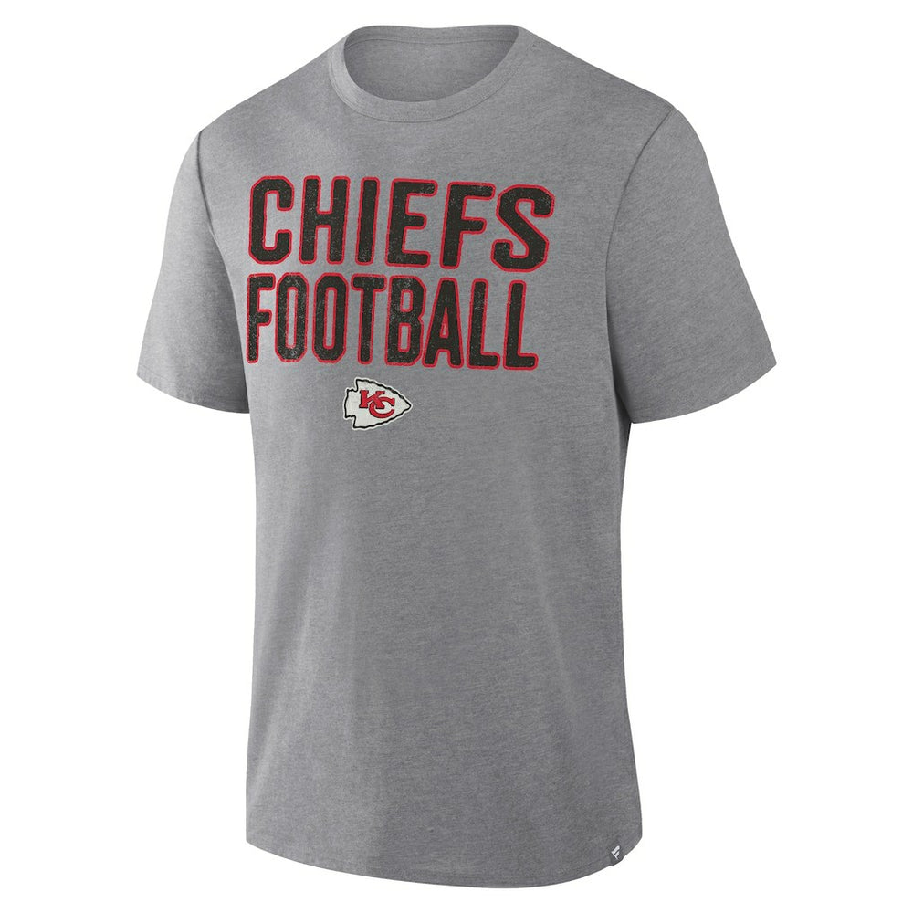 Kansas City Chiefs First Down Tribute Tri-Blend T-Shirt Heather Gray - Fanatics