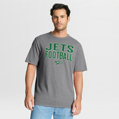 New York Jets First Down Tribute Tri-Blend T-Shirt Heather Gray - Fanatics